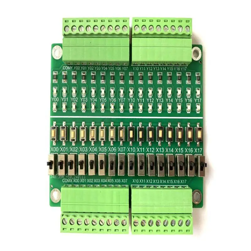 PLC debugging simulation board 16 input and output test board key toggle switch switching value learning module