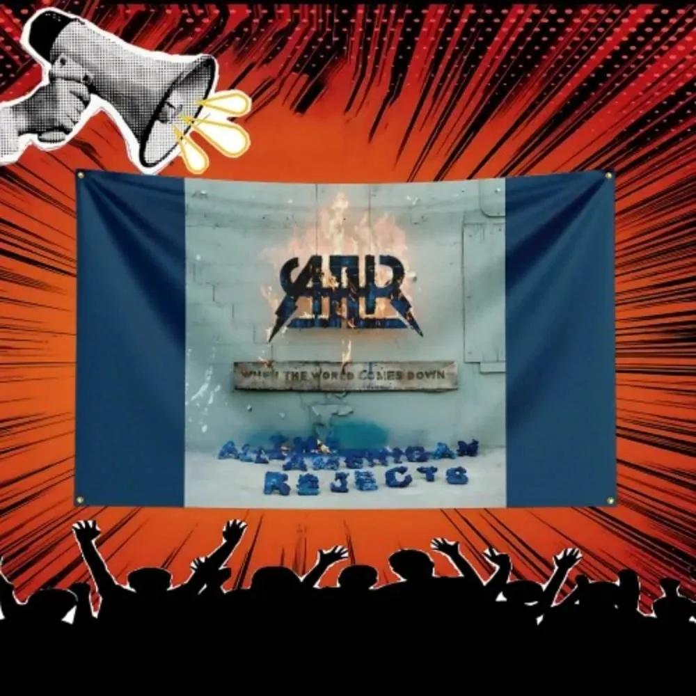 The All-American Rejects Inspired Rock Music Flag  Polyester Banner For Bedroom Wall Decor Music Fans Gift