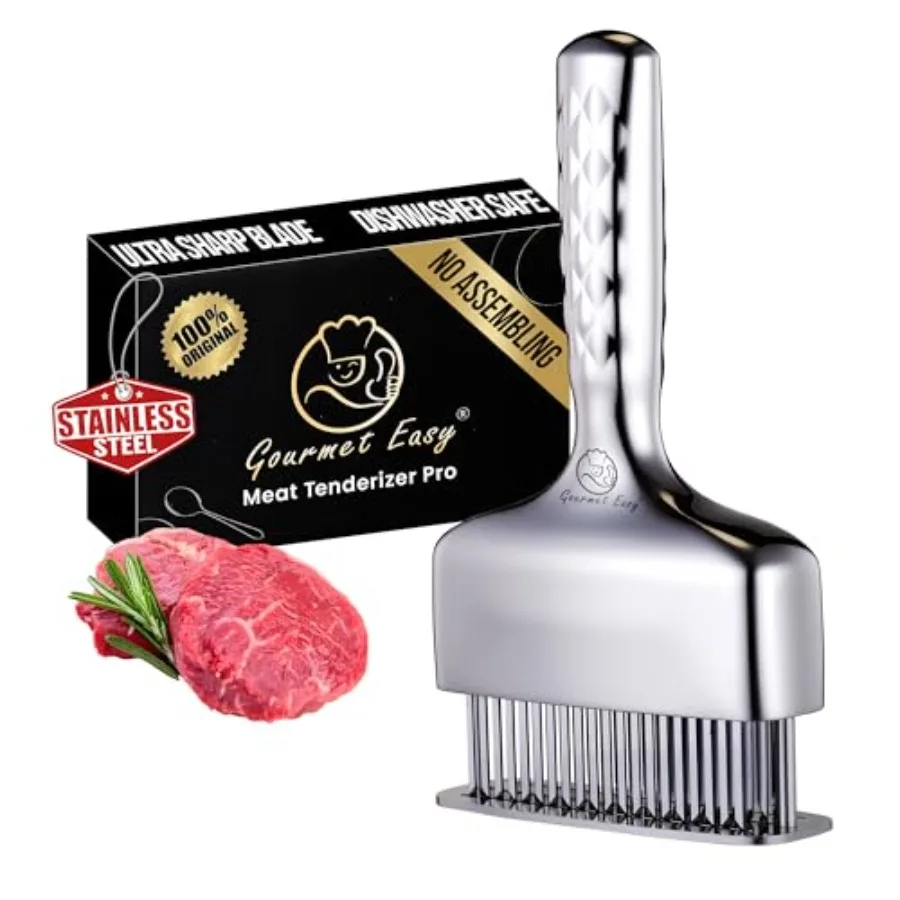 

Meat Tenderizer Tool HassleFree Extra Long Handle Rustproof OnePiece Meat Tenderizer Mallet Hammer with Stainless Steel Blade N