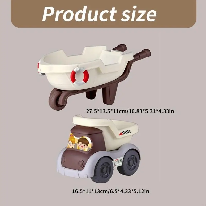 N1HB Vacation Sand Bucket Toy Little Kids Outdoor Sand Playset Digging Planting Toy