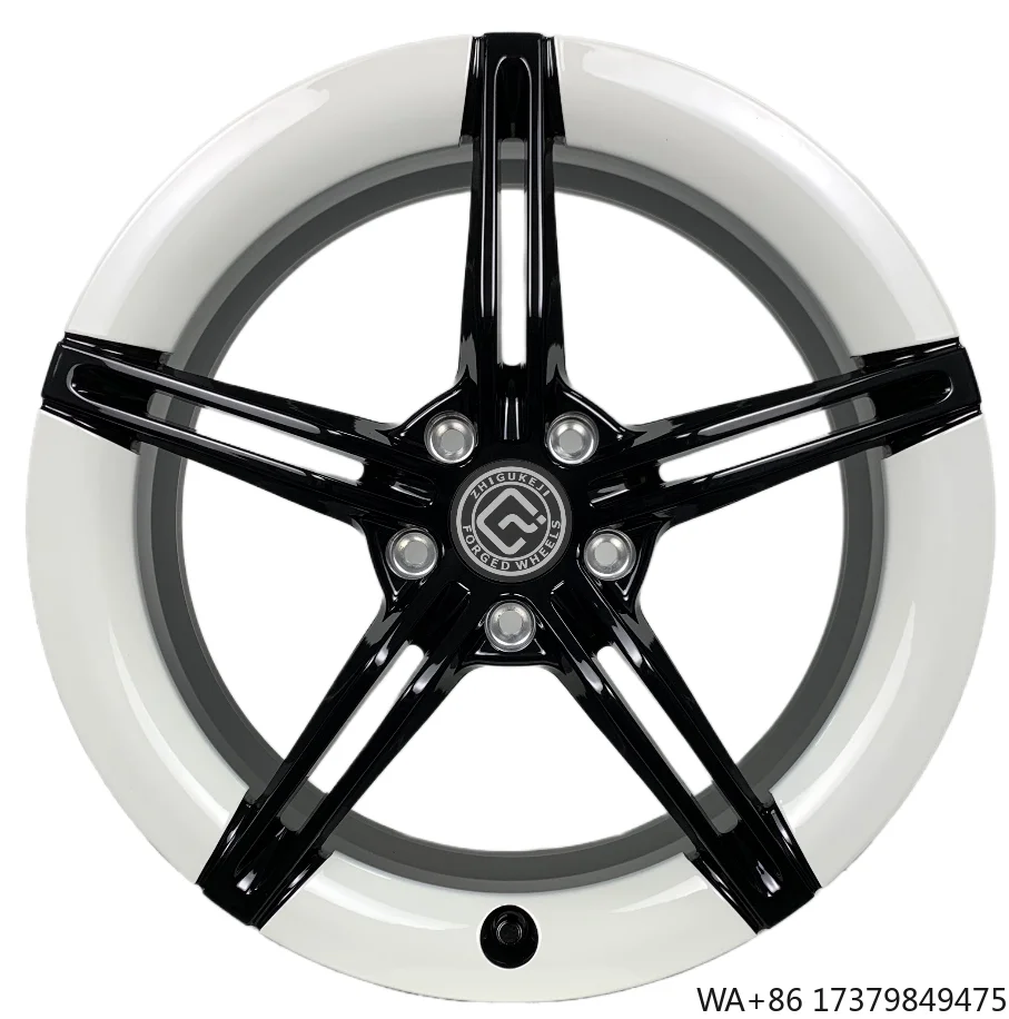 

Factory direct custom forged wheels size 19 inch pcd 5x112 sport wheels bright black with white forged wheels
