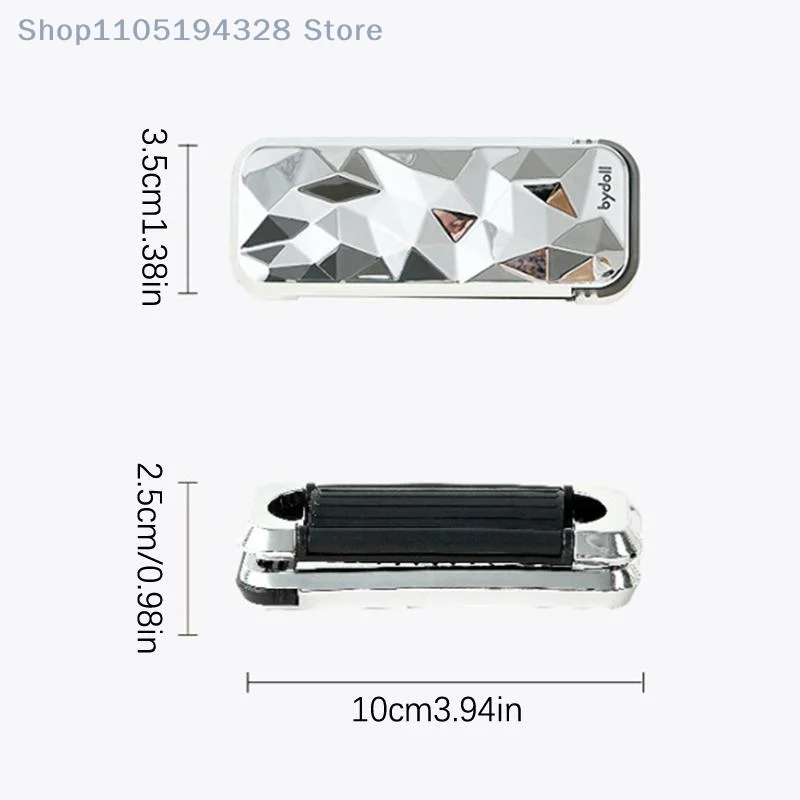 [MP] فرشاة شعر صغيرة قابلة للطي 2 في 1، مشط تدليك بوسادة هوائية، مشط تدليك فروة الرأس محمول مضاد للكهرباء الساكنة مع مرآة