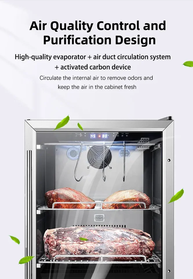 540L 154L 240L Meat Dry 760L Two Glass Door Meat Dryer Steak Aging Fridge Chef Beef Ager