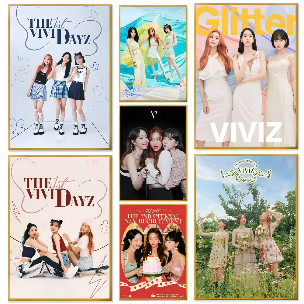 Poster Pop Group VIVIZ Poster Home Decor HD Sticky Wall Waterproof Home Living Room Bedroom Bar Decoration