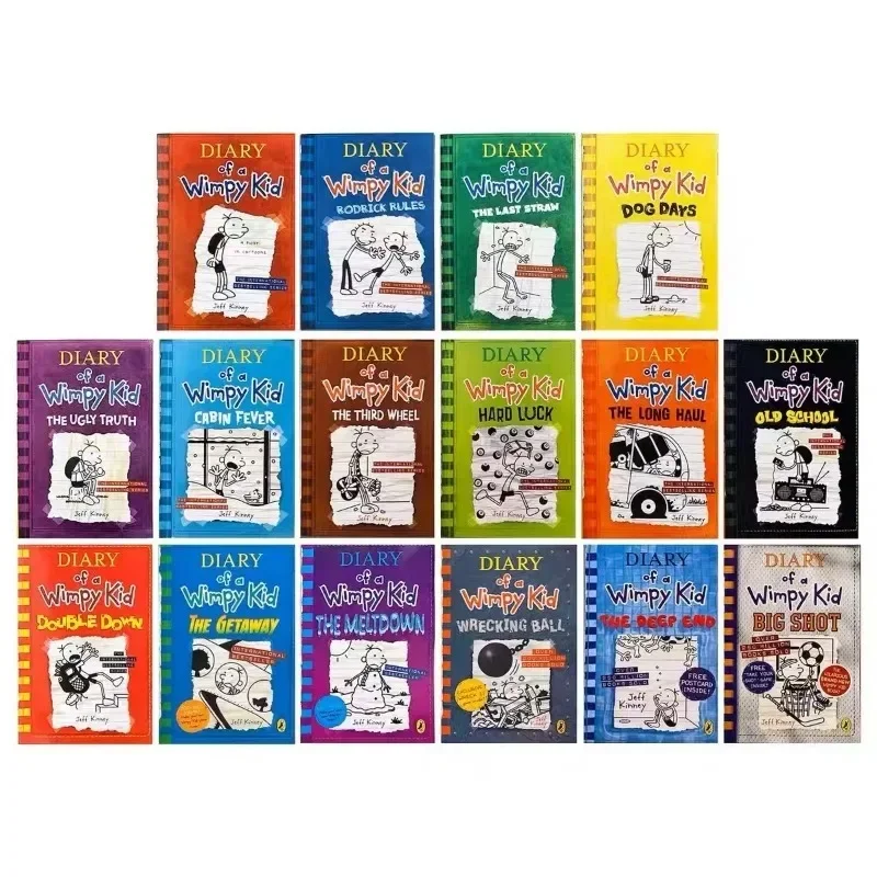 1-8/9-16/17-20 Diary of Wimpy Kid English Book Diary of Wimpy Kid Boxed Children's Fiction Books