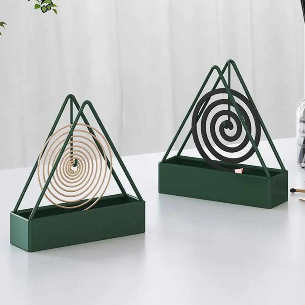 Iron Mosquito Coil Holder Incense Holders Coil Incense Burner Frame Modern Repellent Incense Rack for Household Bedroom Patio