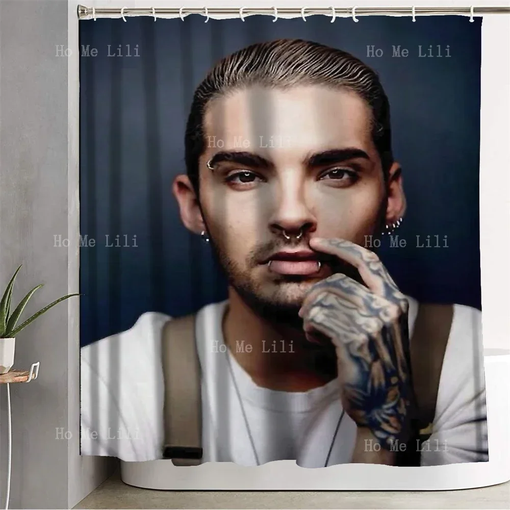 Singer-Songwriter Bill Kollitz Tattoo Art Boy Bathroom Decorate Set With 12 Hooks