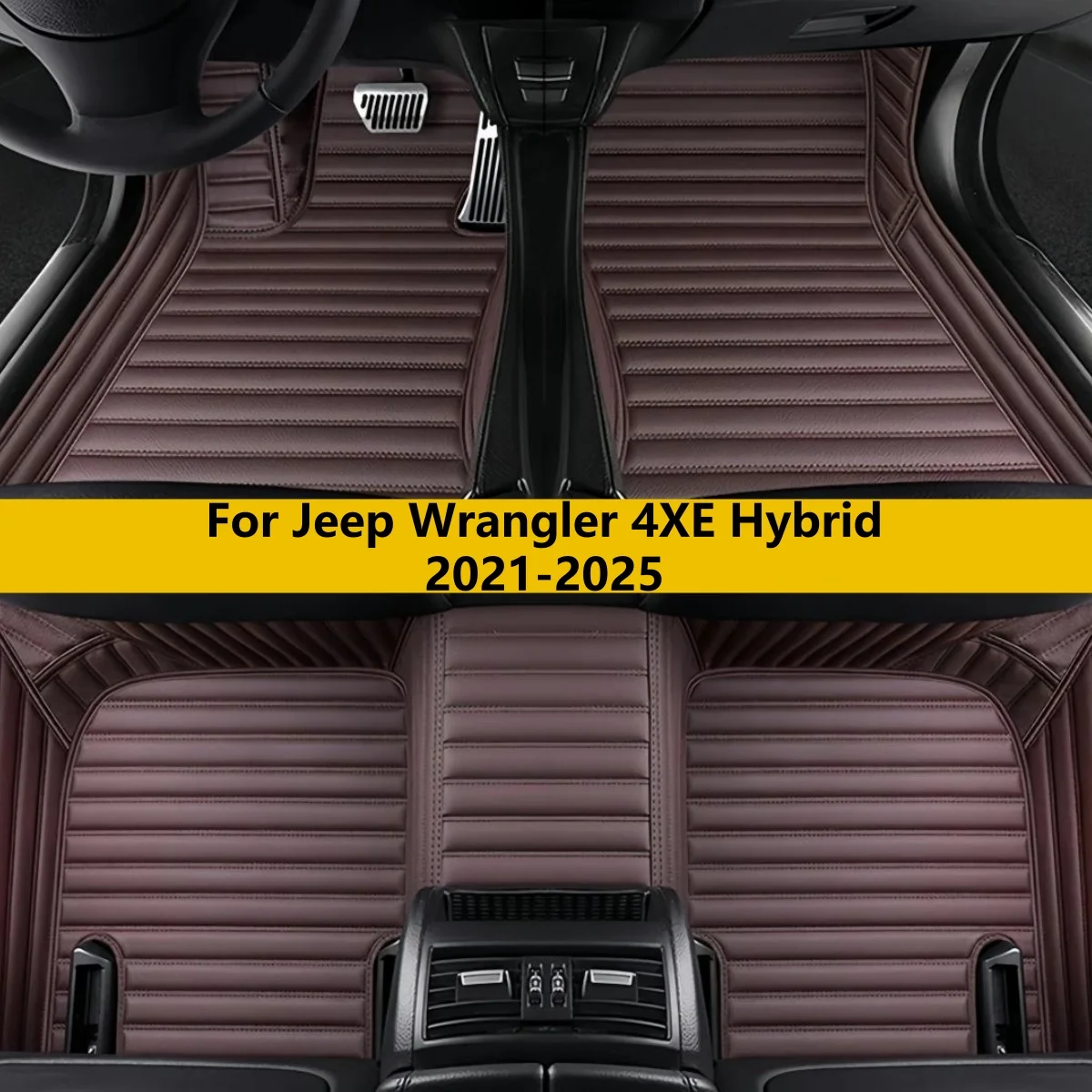 

Автомобильные коврики на заказ для Jeep Wrangler 4XE Hybrid 2021-2025, всепогодные, водонепроницаемые