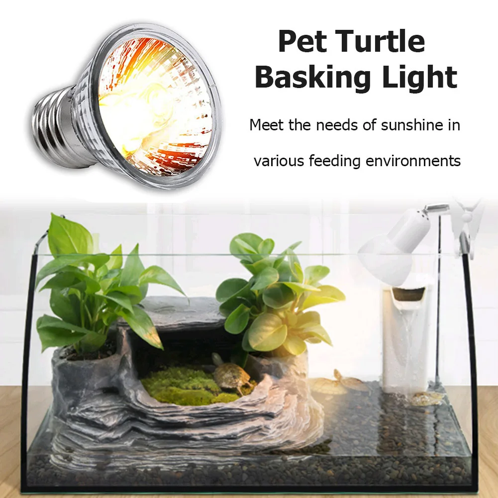 1-10PCS Reptile Heat Lamp UVA+UVB 3.0 Turtle Basking UV Light Bulb 25/50/75w Amphibian Lizard Spider Frog Temperature Controller