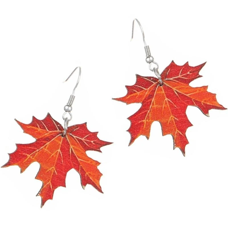 Y5GC Elegant Alloy Maple Earrings for Women Simulation Jewelry That Captivates Fashion Accessories Earrings