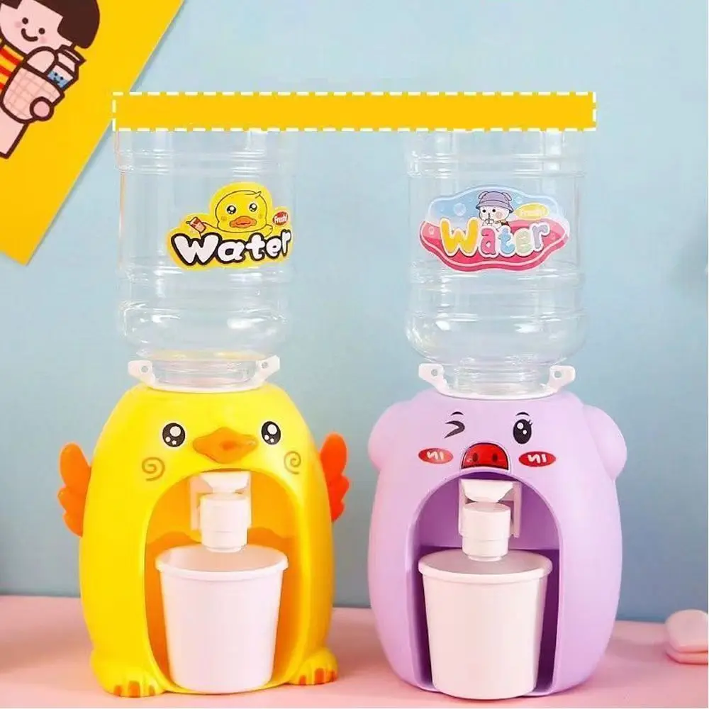 Dispensador de Água Mini de Plástico Fofo, Acessórios de Cosplay, Bomba de Água com Copo para Crianças
