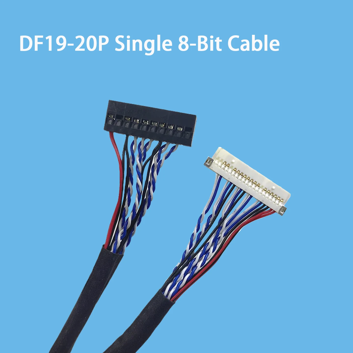 Lehua Dingke DF19-20P Single 8-Pin Plug Screen Line Extended 400MM Customizable 600MM for Electronic Components Market