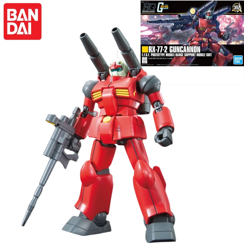 

Bandai HGUC 1/144 190 Steel Cannon New Edition Reboot Version Gundam Plastic Model Kit Mecha Warrior Figure Garage Educational