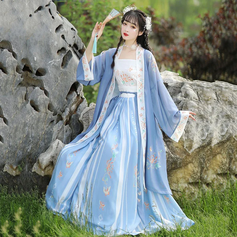 Princess Women Chinese Dance Song Dynasty Costume Fairy Ancient Hanfu Chinese Traditional Dress Stage Dance Performance Party