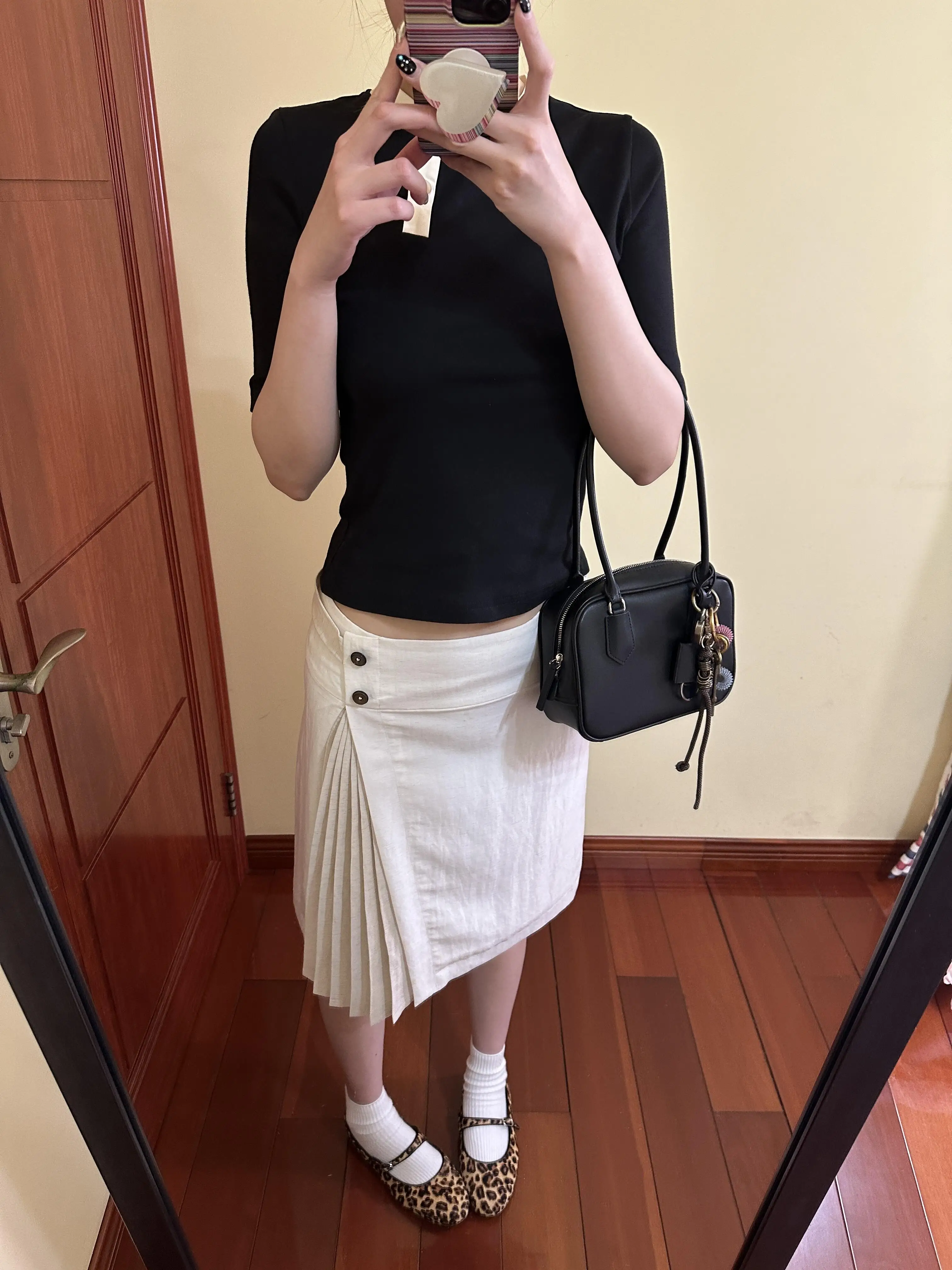 

Retro Wide Waist Gored A-Line Midi Skirt Women's Summer New Style Half-length Skirts Classic Folded High Waist Design