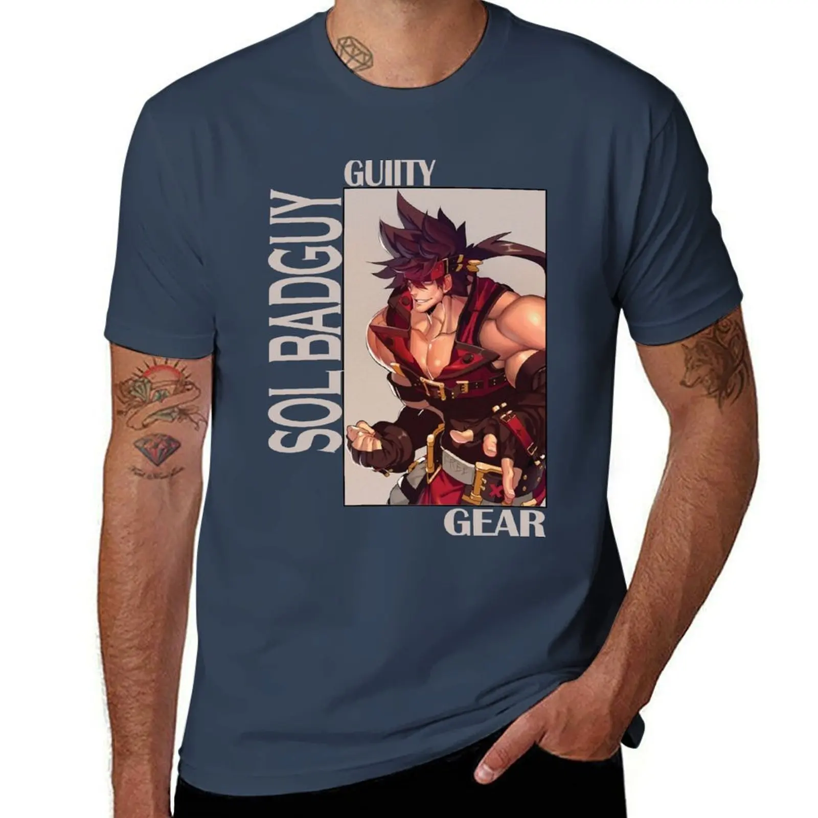

Guilty Gear Sol Badguy T-Shirt man t shirt cotton man graphic t shirt T-Shirt