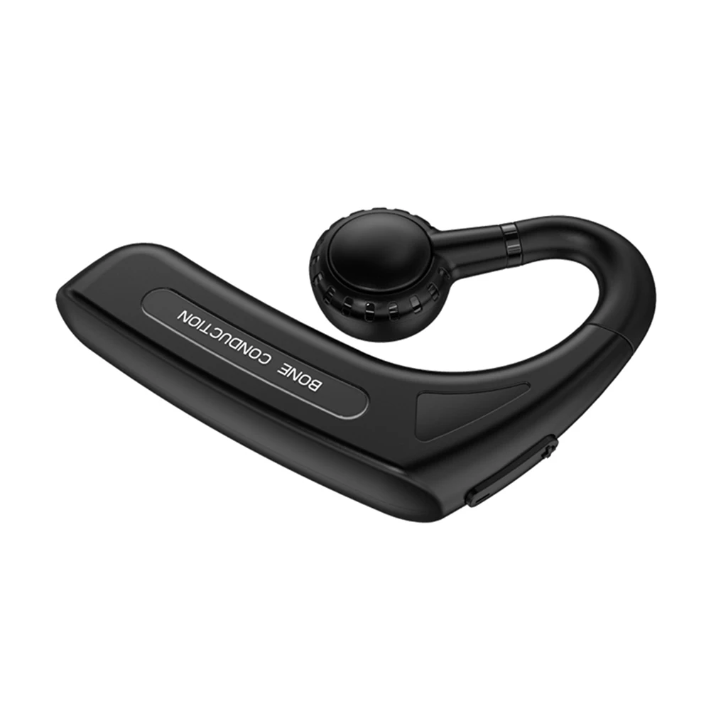 Ear Clip Type Bone Conduction Headphones Handfree Bone Transmission Headset Noise Reduction for Business Sports Cycling Fitness