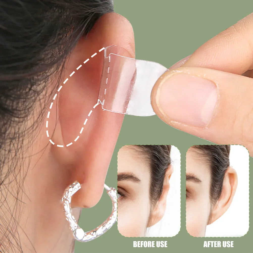 20 Sheets Ear Stick Clear Earring Support Patches Back Stickers Correction Corrections