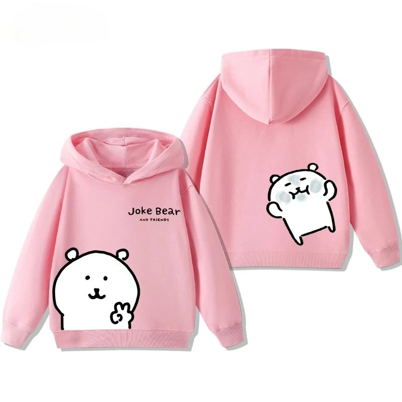

Little White Bear Anime Printed Children's Hoodies for Autumn and Winter, Warm and Comfortable for Boys and Girls