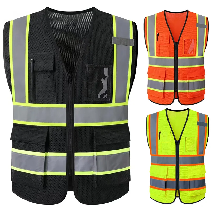 Mesh Work Vest Aircraft Maintenance Engineer Multipocket Vest Construction Work Uniforms