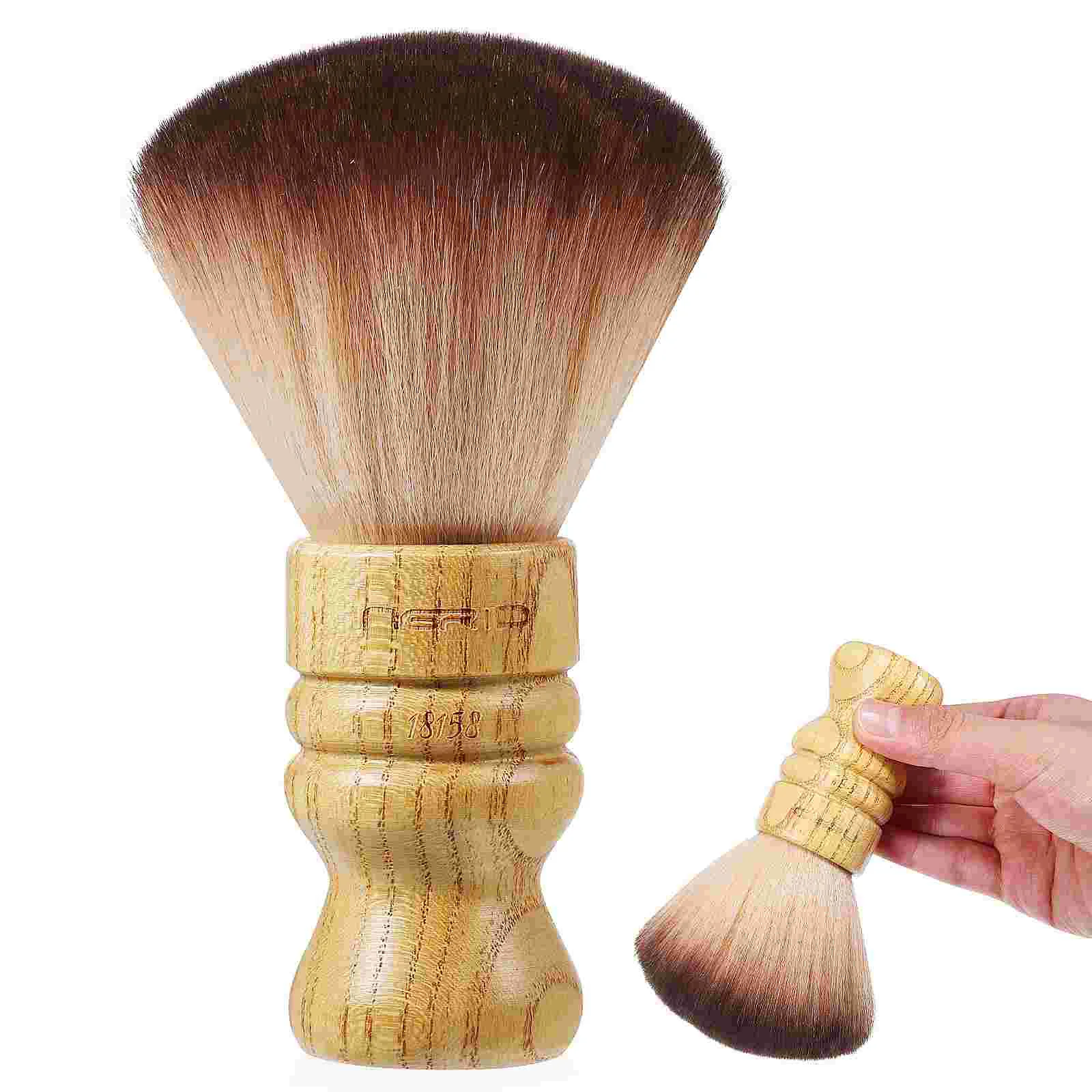 

Curly Barber Neck Dusting Brush Soft Bristle Hair Salon Equipment for Stylist Clippers