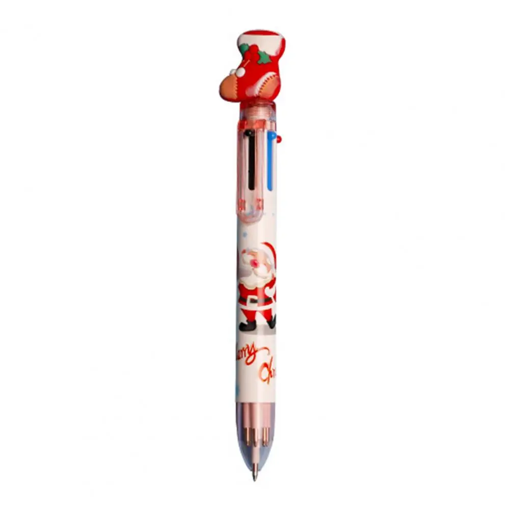 Creative Writing Pencil  Safe Lightweight Ball Point Pen  Cartoon Santa Claus Xmas Tree Deer Colorful Pen