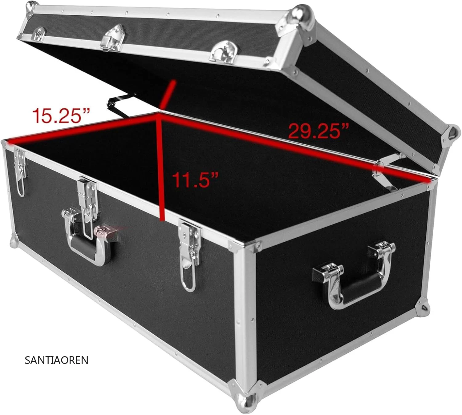 

Custom Black Hand-Held Hard Shell Aluminum Case Durable Portable Metal Storage Case Tool Storage OEM ODM Made Plastic Wood EVA