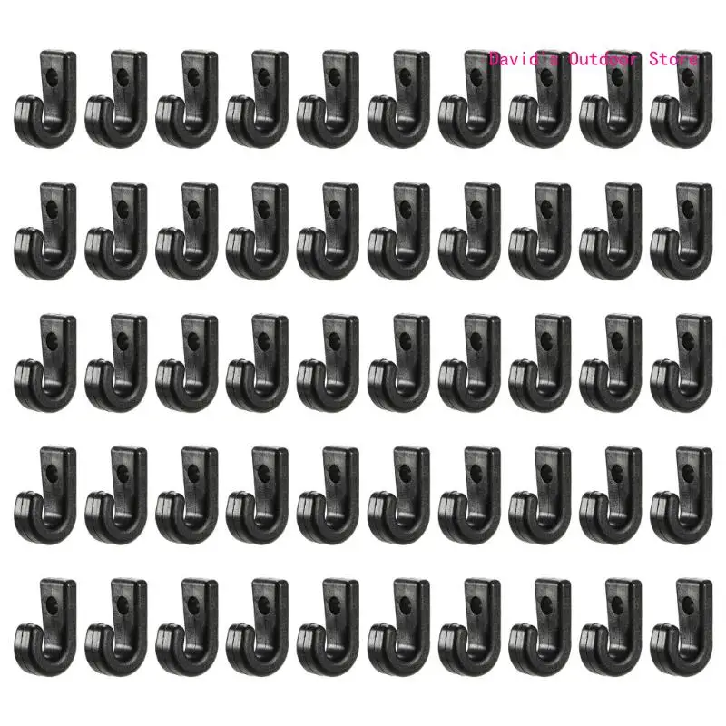 

50Pcs Kayak Lashing Hook Bungee Cord Hook Kayak Paddleboard Rowing Accessories X3UA