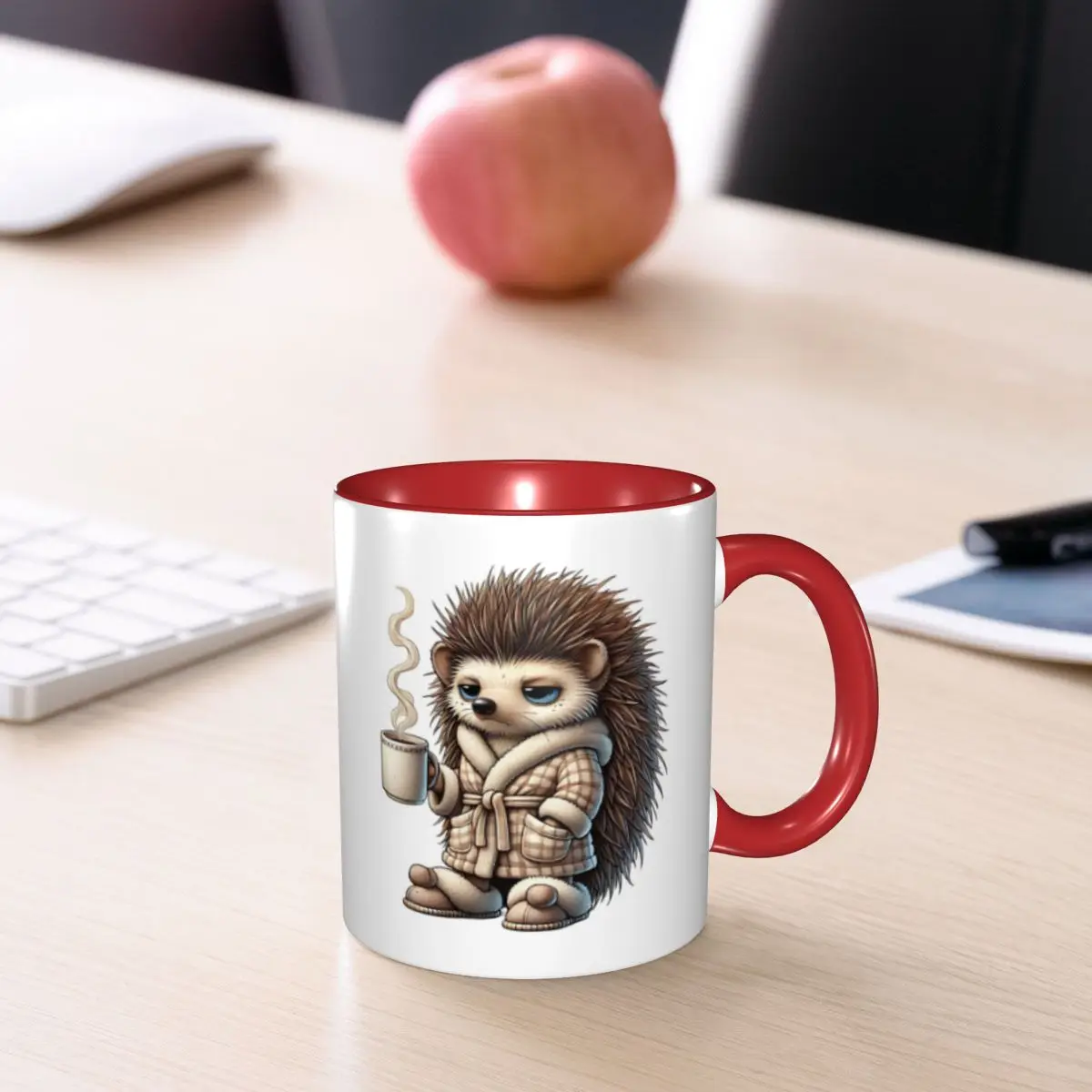 Tired Hedgehog Mug Funny Ceramic Coffee Cups Tea Mugs Milk Cup Drinkware Gift for Friends