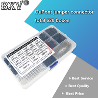 620PCS 2.54mm Dupont Connector , Dupont Cable Jumper Wire Pin Header Housing Kit, Male Crimp Pins+Female Pin Terminal Connector 