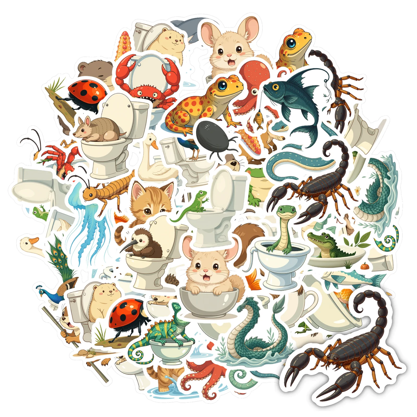 

35pcs-100pcs Cartoon Stickers Humorous Stationery Stickers DIY Stickers For DIY Phone Guitar Laptop Notebook Suitcase Cup