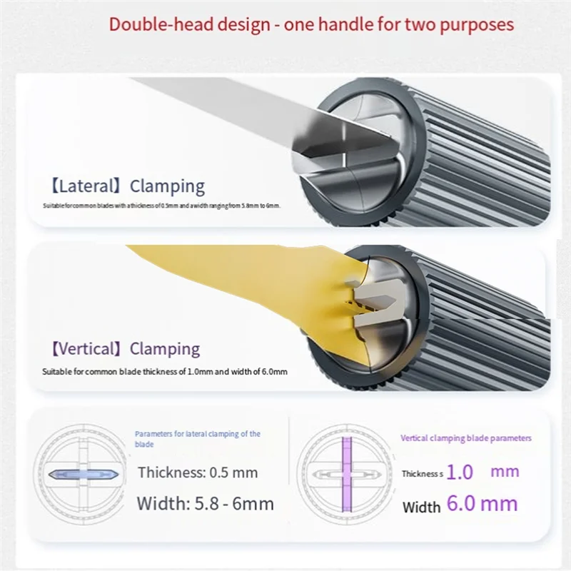 ABKS-For Phone Engineers Tool For Motherboard Repair Dual-Use Precision Blade Handle Anti-Slip Grip Ultra-Stable Collet