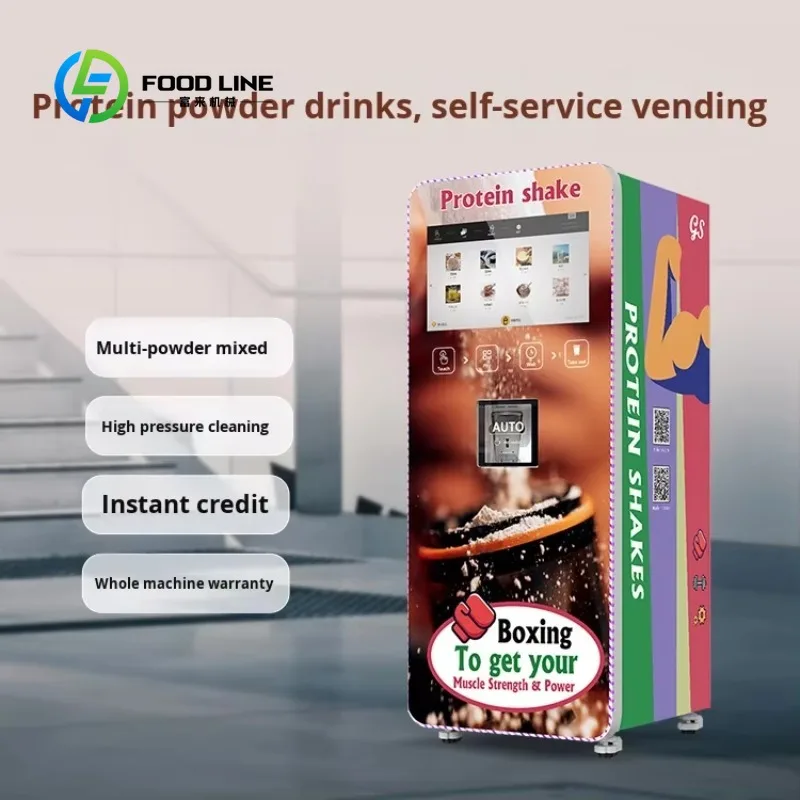 Op maat gemaakte touchscreen-shake-gym-koffie-eiwitshake-automaat