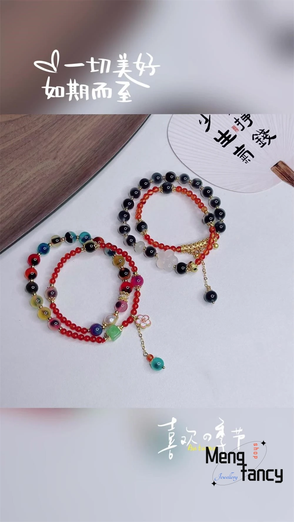 Natural New Double Circle Sugar Heart Agate Bracelet Female Chalcedony Flowers Design Models Ancient Style Jewelry Holiday Gifts