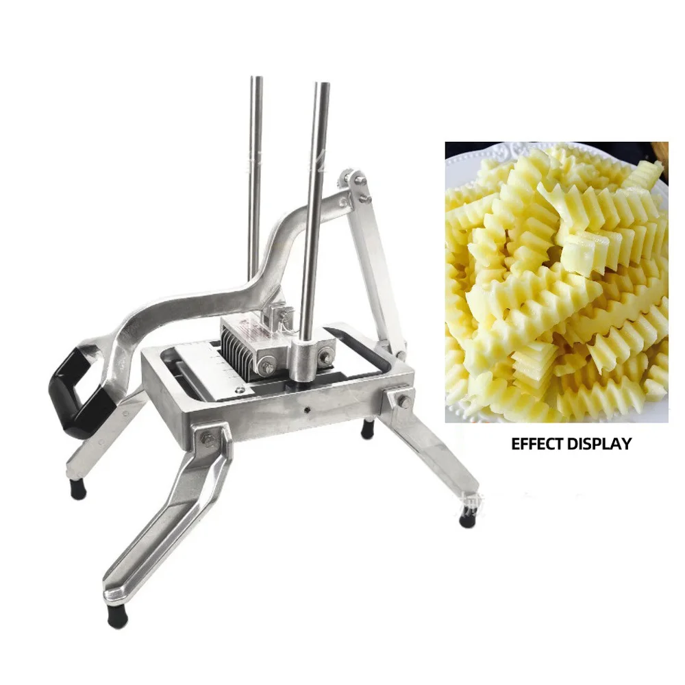 Macchina per patatine fritte commerciale Tagliapatate in acciaio inossidabile Affettatrice manuale per patate Utensile da cucina Procesador De Alimento