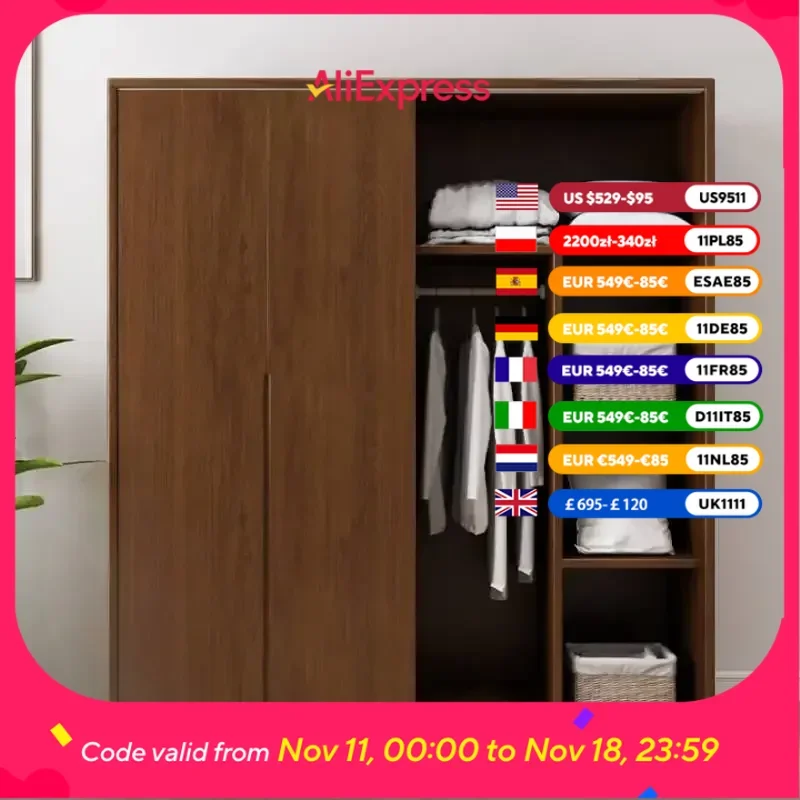 

Aesthetic Wood Wardrobes Glass Doors Orgnizer Wooden Display Wardrobe Bedroom Modern Stylish Armadio Guardaroba Furniture
