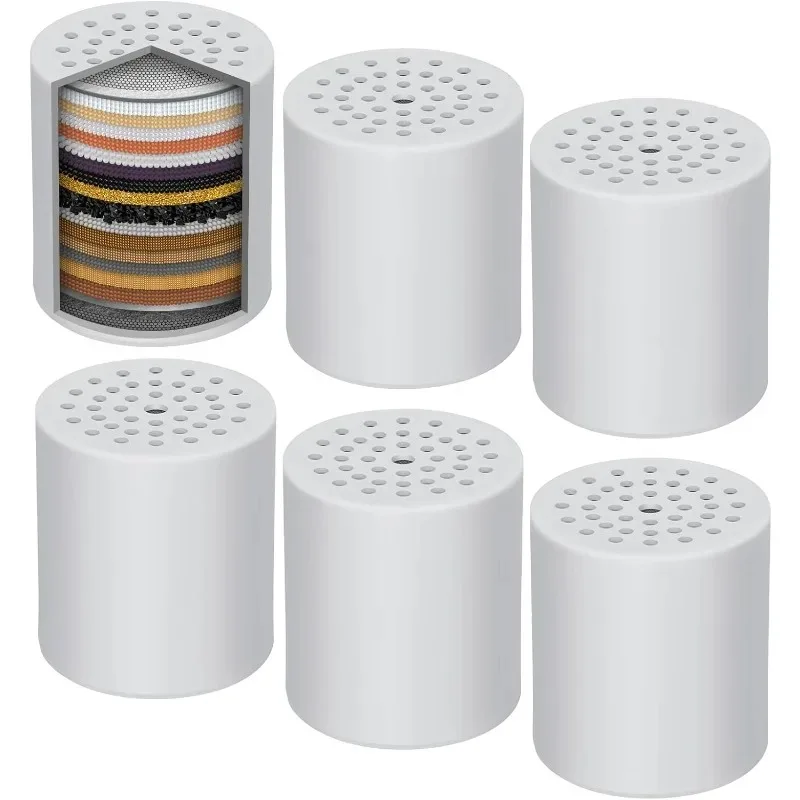 For Hard Water 15-20 Stages High Output Shower Water Filter Remove Chlorine Heavy Metals Filtered Showers Headhower Head Soften