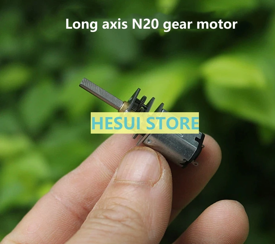 1/2/3PCS Long axis N20 reducer motor  DC3-6V 30-60 RPM