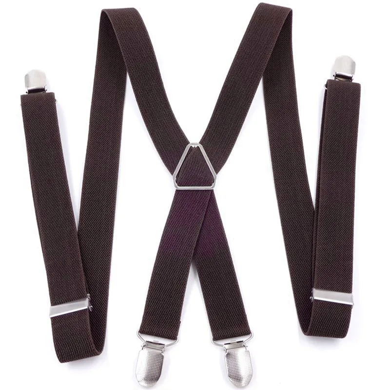 4 Clips 2.5CM Wide Men Suspenders Mulheres Elastic Adult Braces Suspender Crianças Crianças Meninos Meninas Acessórios Do Casamento