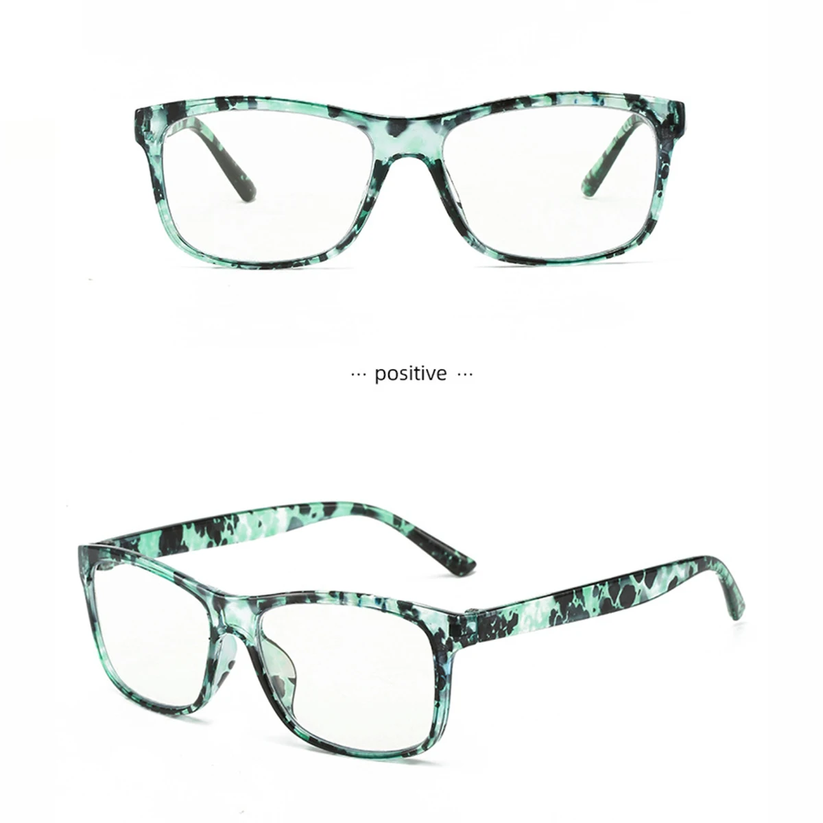 Rhaegal Fashion printing elderly farsighted glasses large frame ultra-light middle-aged presbyopia glasses +1.0 to +4.0