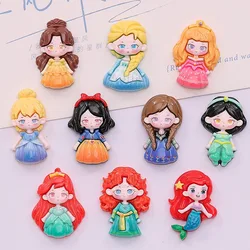 10 Pcs New Cute Cartoon Disney Girl Resin Cabochon Scrapbooking DIY Jewelry Hairpin Craft Decoration Accessories