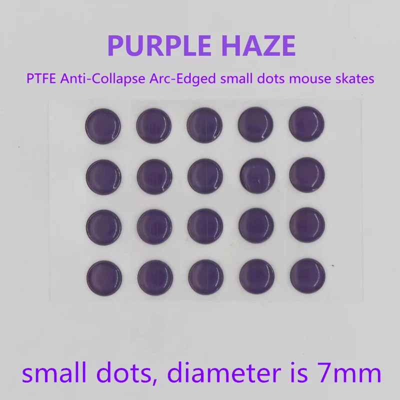 PTFE Anti-Collapse Arc-Edged Small/Big Dots Mouse Skate Similar To Obsidian Air Purple Haze PH Pro Mouse Feet Glides