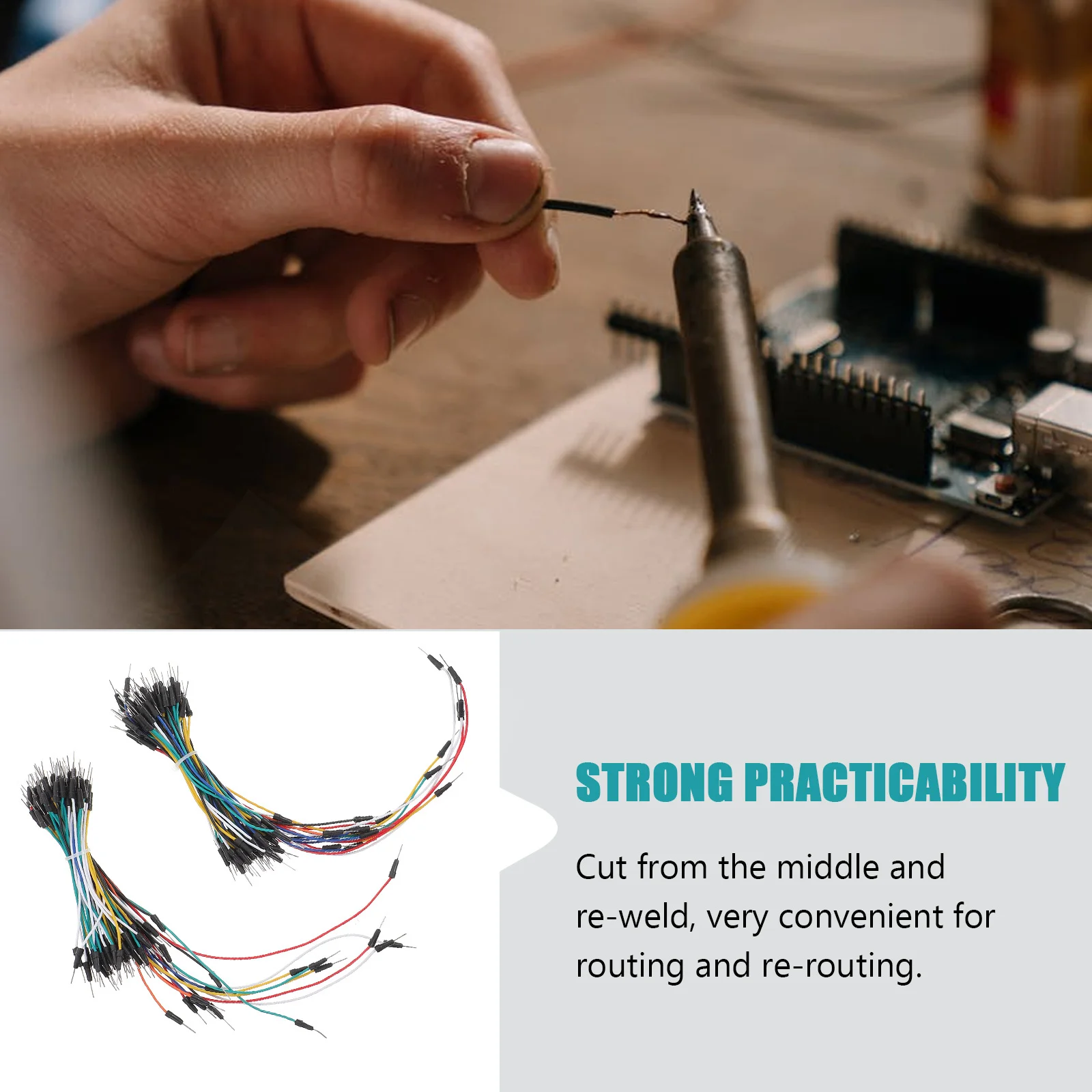 

2 Bundles Breadboard Jumper Wire Premium Preformed Solderless Wiring for Prototyping Circuit Replacement Kit Jumper Wire
