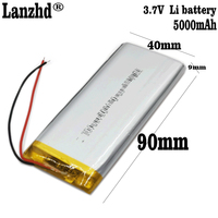 1-10pcs New 3.7V 5000mAh 954190 904090 DIY Cell Battery For Power Bank Bluetooth Speakers Tablet DVD LP954190