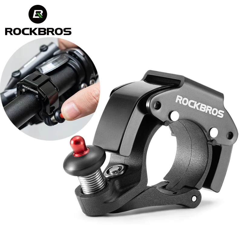 ROCKBROS Bicycle Bell Classical Stainless Cycling Horn Bike Handlebar Bell Horn Crisp Bicycle Horn Safety Bike Bell Accessories