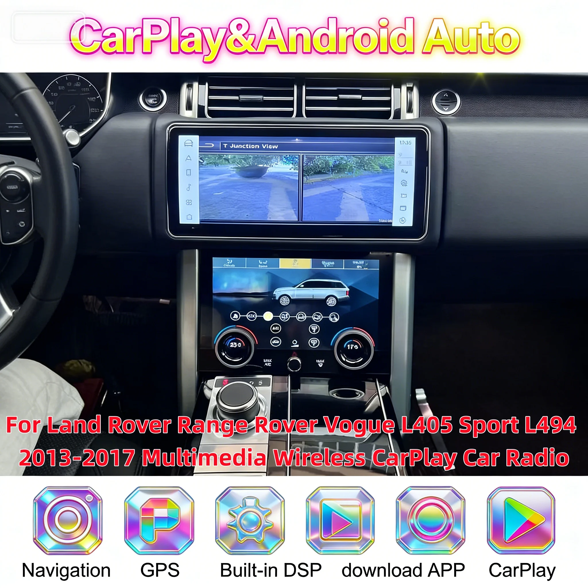 

12.3-дюймовый автомобильный радиоприемник на Android 13 для Land Rover Range Rover Vogue L405 Sport L494 2013-2017, мультимедийный проигрыватель, GPS, головное устройство, CarPlay, AC