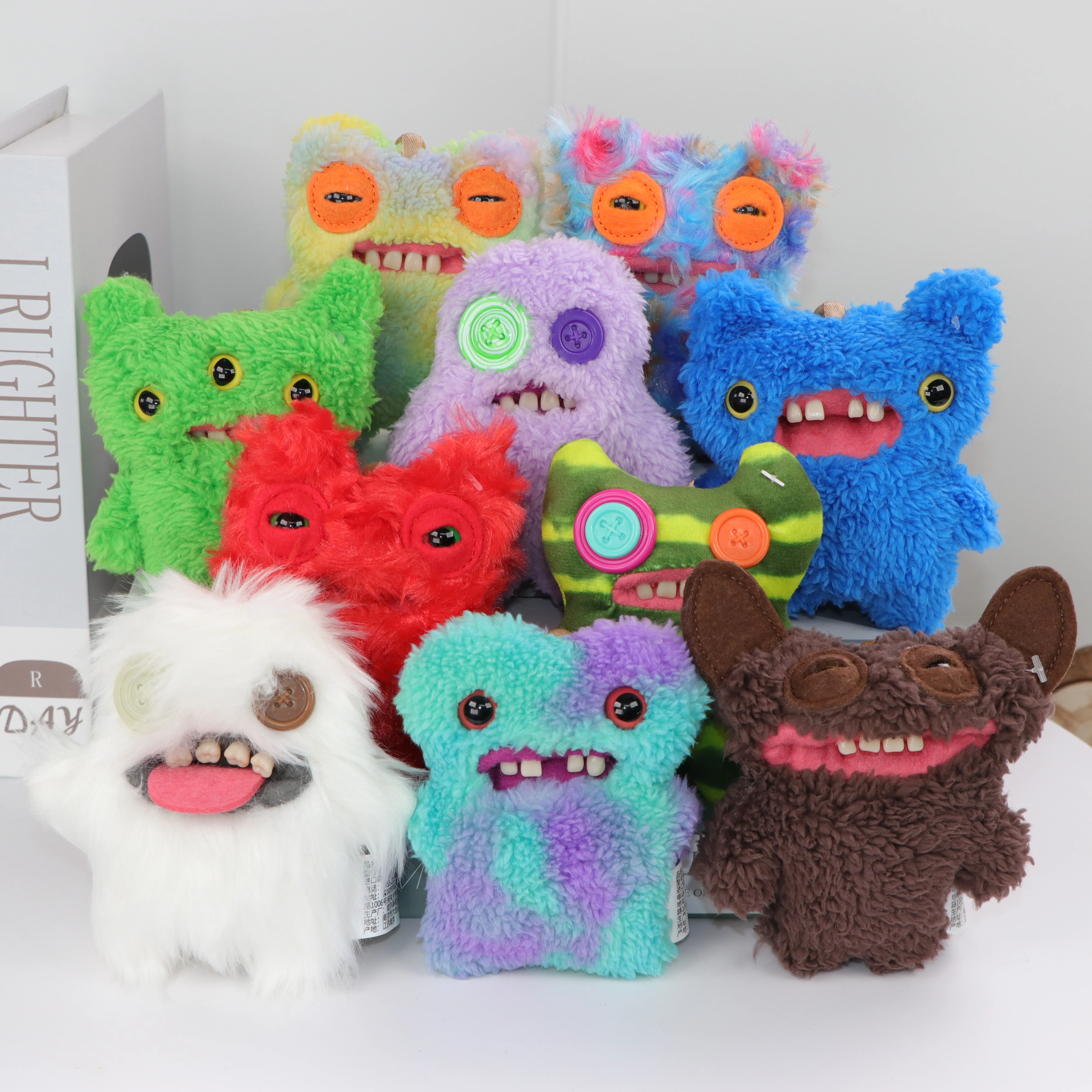 10cm Fuggler Plüsch-Spielzeug Schlüsselanhänger Lustiges Hässliches Zahnmonster Baby Fugg Weit Augenstarrtendes Seltsames Weiches Stofftier Taschenanhänger Schlüsselring Geschenk – Detail 1