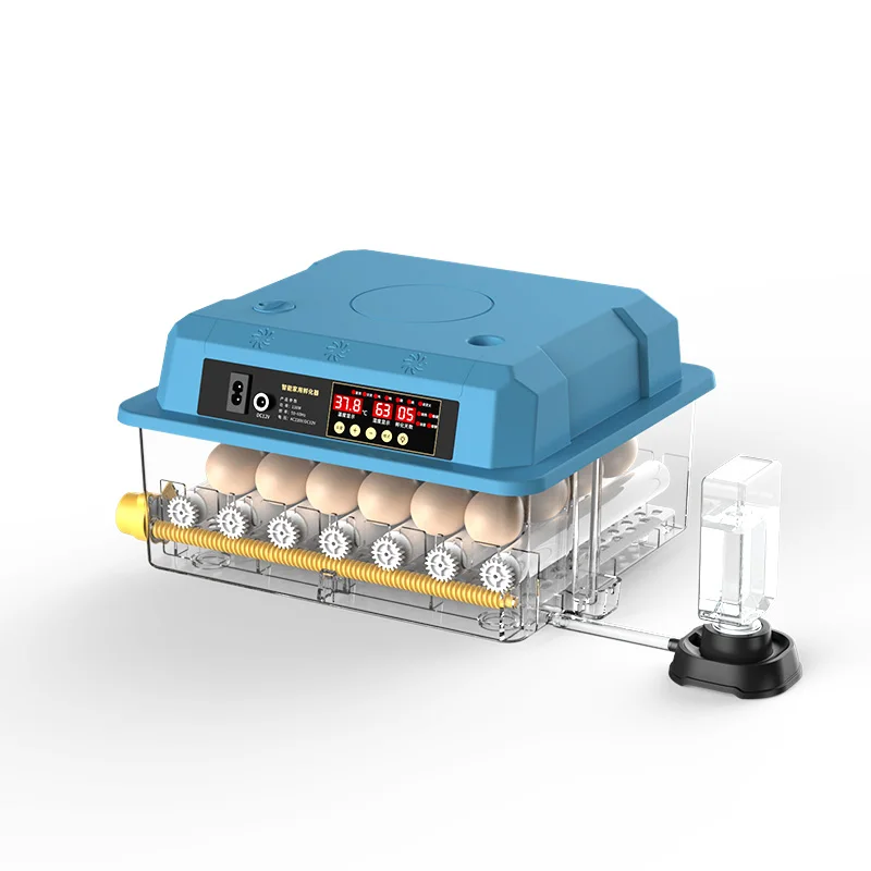 

2025 New 24 Capacity Egg Hatcher Poultry Egg Incubator Machine Automatic Egg Turning Dual Power