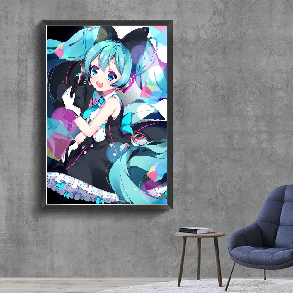 Amine H Hatsunes M Miku مطبوعات وملصقات فتيات ، ملصق ورقي مقاوم للماء ، ملصقات حائط للمنزل والبار ، نوعية جيدة