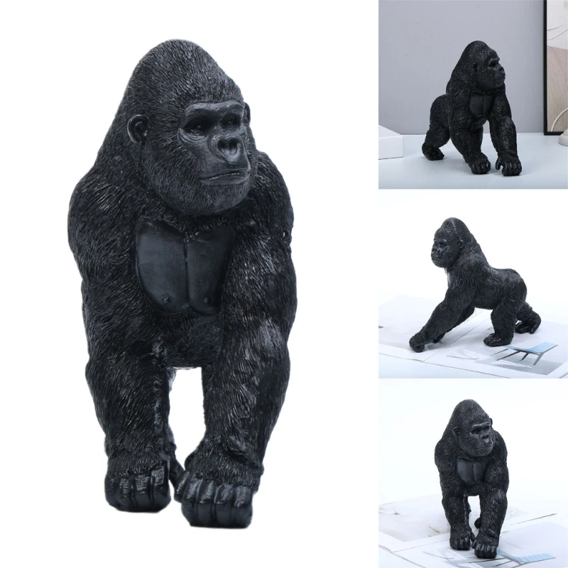 Gorillas Figurine Handmade Animal Chimpanzees Statue Decorations Desktops Ornament Dropshipping